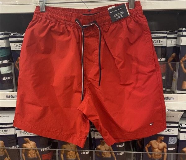 男裝夏季休閒潮流褲抽繩寬鬆泳褲沙灘褲短褲男