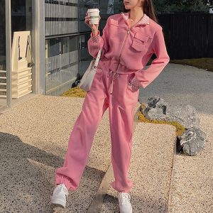 19285 輕熟風女裝炸街衛衣套裝春秋 新款韓風俏皮活潑鹽系穿搭兩件套可愛風時尚派對女裝