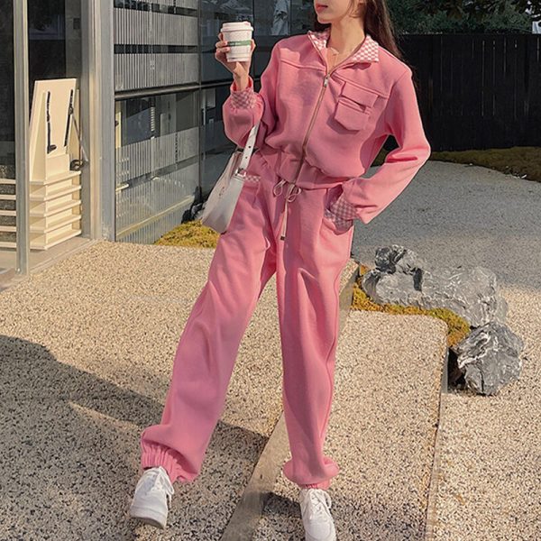 輕熟風女裝炸街衛衣套裝春秋 新款韓風俏皮活潑鹽系穿搭兩件套可愛風時尚派對女裝